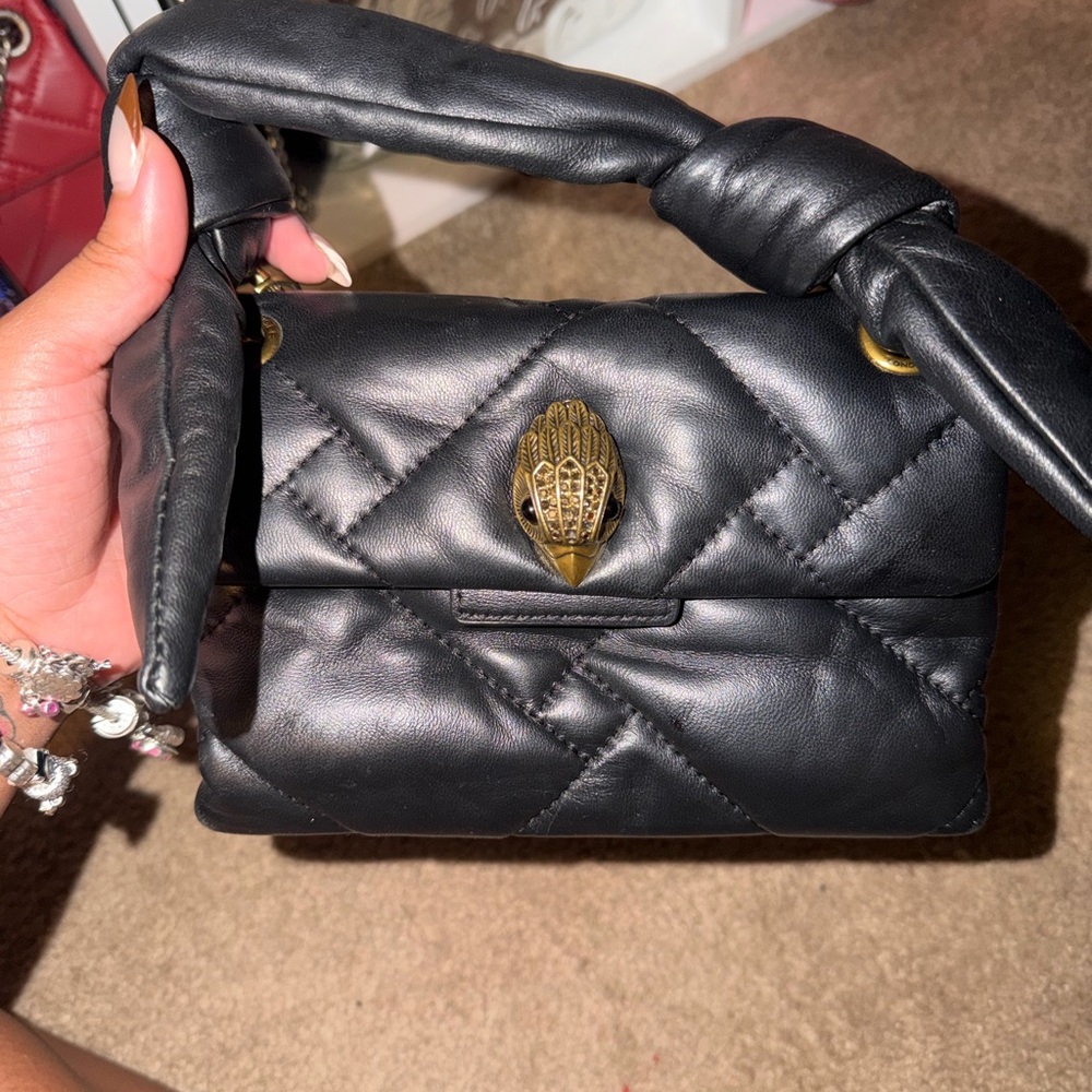 Kurt Geiger Black Quilted Mini Bag